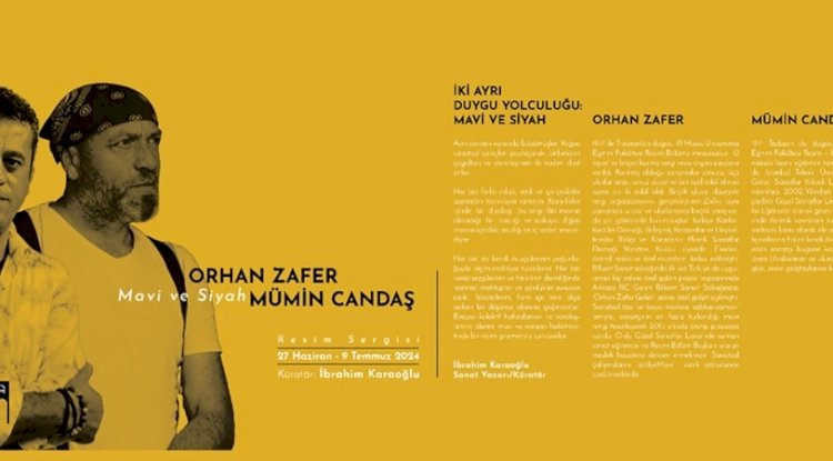 Ressam Orhan Zafer Ve Mümin Candaş’ın “Mavi Ve Siyah” Sergisi Urladam’da