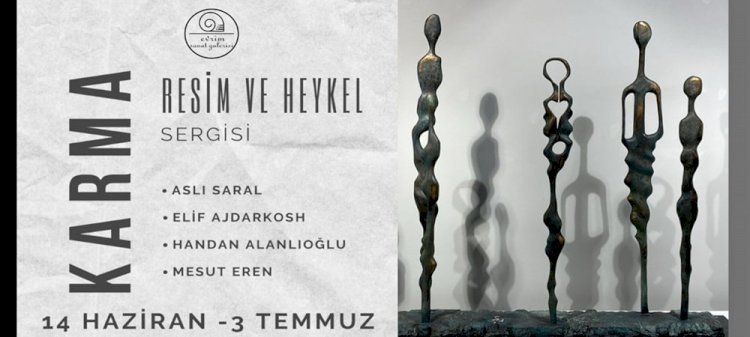 Karma Resim ve Heykel SergisiEvrim Sanat Galerisi’nde Açıldı.